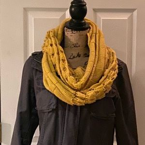 Infinity scarf - fall/winter Mustard/gold color